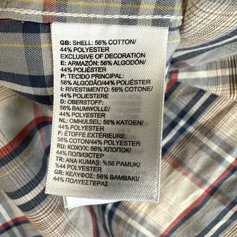 The North Face Shirt Men's XL Multicolor Plaid Button Up Short Sleeve‎ Gorpcore